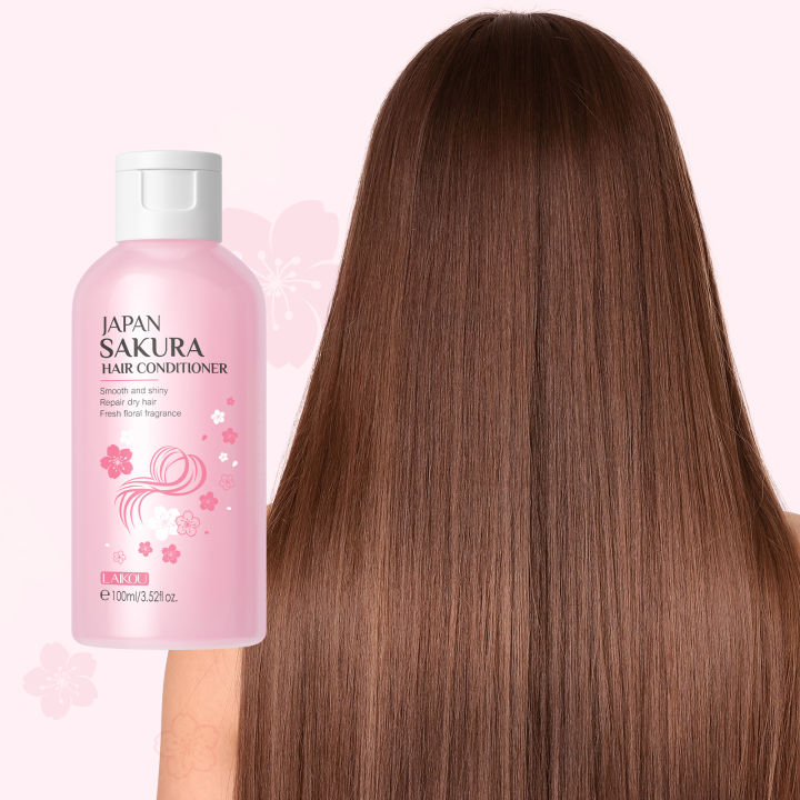LAIKOU Japan Sakura Hair Conditioner Smooth Moisturizing Repair Damaged Hair Reduce Split Ends 50ml/100ml/200ml