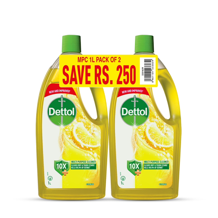 Dettol Floor Cleaner Citrus 1L - Pack of 2