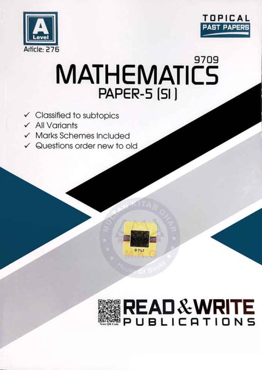 Mathematics (9709) Paper-5 (S1),Topical Past Papers, Articles 276 for A Level