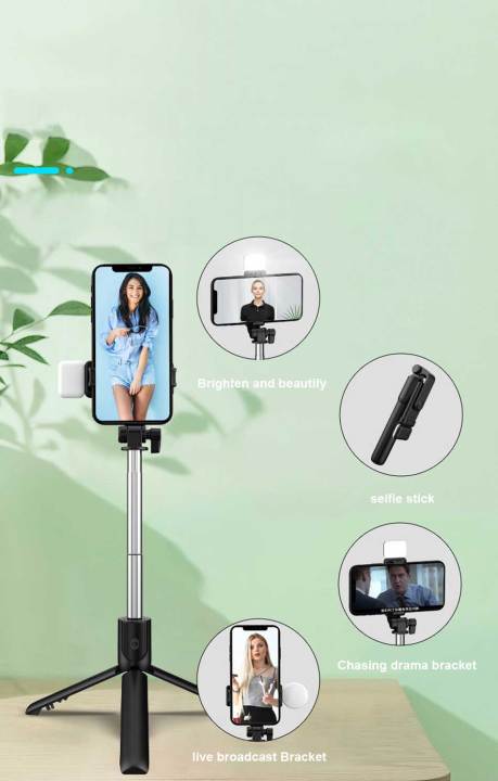 Best%20Vlog%204%20in%201%20Wireless%20Selfie%20Stick%20Tripod%20Bluetooth%20Shutter%20selfie%20Light%20foldable%20Selfie%20stick%20for%20all%20Phone%20Extendable%20With%20charging%20Cable%20Detachable%20Bluetooth%20Shutter%20-%20Image%205
