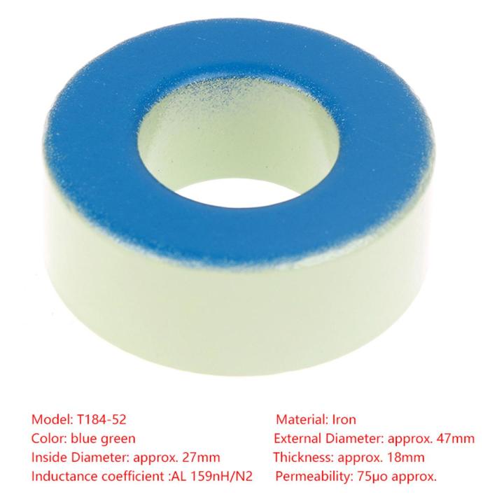 T184-52 Iron Ferrite Toroid Cores 47*24*18mm For Inductors Iron powder Core SEVICH