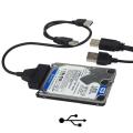 Hard Disk Cable USB 2.0 SATA 7+15pin To USB 2.0 Adapter Cable For 2.5 HDD Laptop Hard Disk Drive SATA Cable for External Hard Drive Cable. 