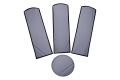 Ceiling Fan Covers with Motor Cover Grey/Black 4 Pcs fan cover Washable & Dustproof. 