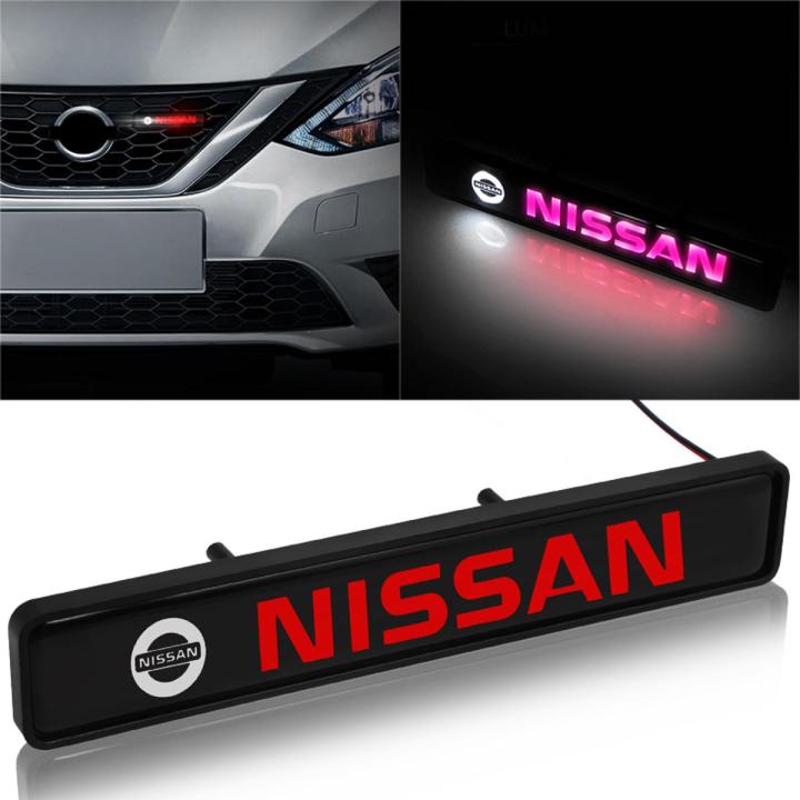1Pieces With LED light Car Front Grille Emblem Badge Stickers For Nissan