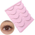 5Pairs Lower Eyelashes Pack Natural Manga Under Eye Lashes Soft Lower Eyelashes Handmade Bottom Lashes Makeup Tools. 