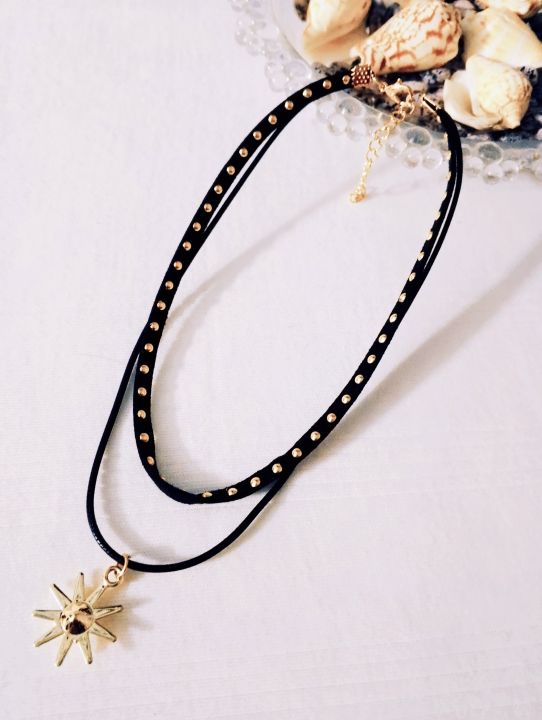 Fancy%20Black%20Leather%20String%20Layered%20Choker%20with%20Aesthetic%20Pendant%20-%20Image%208