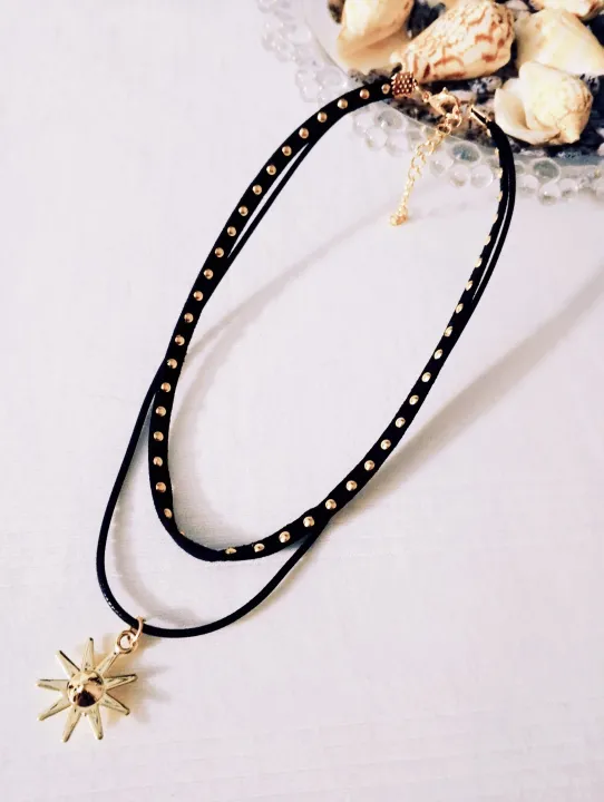 Fancy%20Black%20Leather%20String%20Layered%20Choker%20with%20Aesthetic%20Pendant%20-%20Image%208