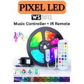 PIXEL LED Strip WS2812 with Mobile Music APP controller & IR Remote. 