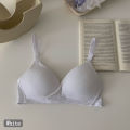 Seamless bra small chest gathered wireless bra soft bra thin bra comfortable bra simple bra push up bra girl bra. 