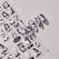 5D Realistic Relief Japan Evil Spirits Cartoon Young Characters With Horns Adheisve Nail Art Stickers Decals Manicure Ornaments. 