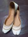 White Khussa for Girls - Stylish and Comfortable Casual & Party Footwear, Eco-friendly, Durable, Trendy Design. 