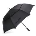 High Quality Golf Umbrella For Super Strong Wind For 4 Persons - 130cm - Black. 