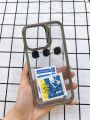 Luxury Fashion case for iphone 15 pro max Lens Metal Ring Transparent Phone Case For iPhone 15 Pro Max Camera Glass Stand Lens Protector Shockproof Cover [Natural Titanium]. 