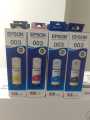 Epson 003 Original Ink Bottle set(Black/Cyan/Yellow/Magenta)(L3110/L3150/L3250 Printer). 