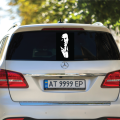 Khan Sticker for Car Back Mirror Size 15X12 Inch.. 