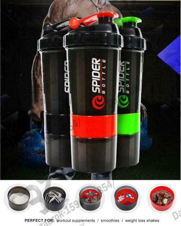 Sport Gym Protein Powder Shaker Bottle Shake Mixer Cup Drink Bottle