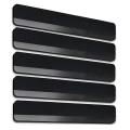 Combo Bulletin Board Strips - 5 Black Self Adhesive Backing Magnetic Metal Felt Push Pin Bars,Home Office Memo. 