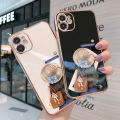 TA for iPhone 6 Plus / 6S Plus Back Cover + Free Lanyard Back Girl Luxury 6D Plating Case Side Pattern Soft Silicone Square Phone Cases. 