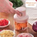 Mini Food Chopper Electric - 250ML Kitchen Food Processor and Blender, USB Charging Portable Vegetable Fruit Meat Garlic Onion Ginger Chopper with 3 Sharp Blades Grinder for Baby Food Salad. 