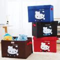 Panda Storage Box Panda & Hello Kitty Design Folding Storage Bins Quilt Basket Kid Toys Organizer Storage Boxes Cabinet Wardrobe Storage Bags. 
