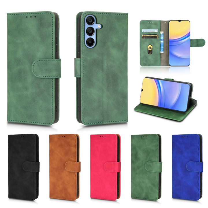 For Samsung Galaxy A15 5G/4G Full Wrap Flip Magnetic Snap Cover For Samsung A15 a15 Galaxy A 15 Wallet Card Holder Anti-Drop Skin Feeling Case