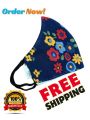 Zubi Collection Mart Soft Breathable Fashion Face Mask |Comfortable  Washable Reusable Cotton Ice Face Mask | Adjustable Ear Straps Protective Mask Adults Printed Design - Flower Print. 