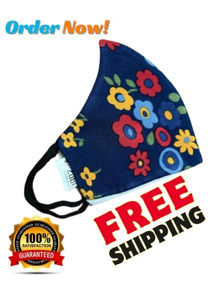 Zubi Collection Mart Soft Breathable Fashion Face Mask |Comfortable  Washable Reusable Cotton Ice Face Mask | Adjustable Ear Straps Protective Mask Adults Printed Design - Flower Print