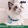 Japanese Style Pets Necklace Nylon Accessory Kitten Supply Cat Bell Collar w/ Extension Chain. 