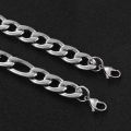 Stainless Steel Figaro Chain Bracelet High Quality Jewelry Hot Selling Classic Men and Women 11.5mm Width. 