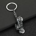 [New Arrival] Metal Bike Motorcycle Keychain Rust-free Zinc Alloy Movable Tires For Key Holders Key Rings Men Boys Car Bike. 
