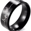 Heart Beat Rings For Men and Women Electrocardiogram Stainless Steel Ring ECG Fashion Unique Rings Lovers Ring Wholesale. 
