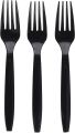 Black-Plastic Utensils Heavy Duty Cutlery Set 50 Plastic Forks 50 Plastic Spoons 50 Plastic Knives Perfect Plastic Party Pack Set for all occasions. 