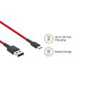 100% Original Xiaomi Mi Braided USB Type C Cable, Xiaomi SJX10ZM USB Type-C to USB-A Charge Sync Braided Cable 1M Red, Mi Type-C Braided Cable Red. 