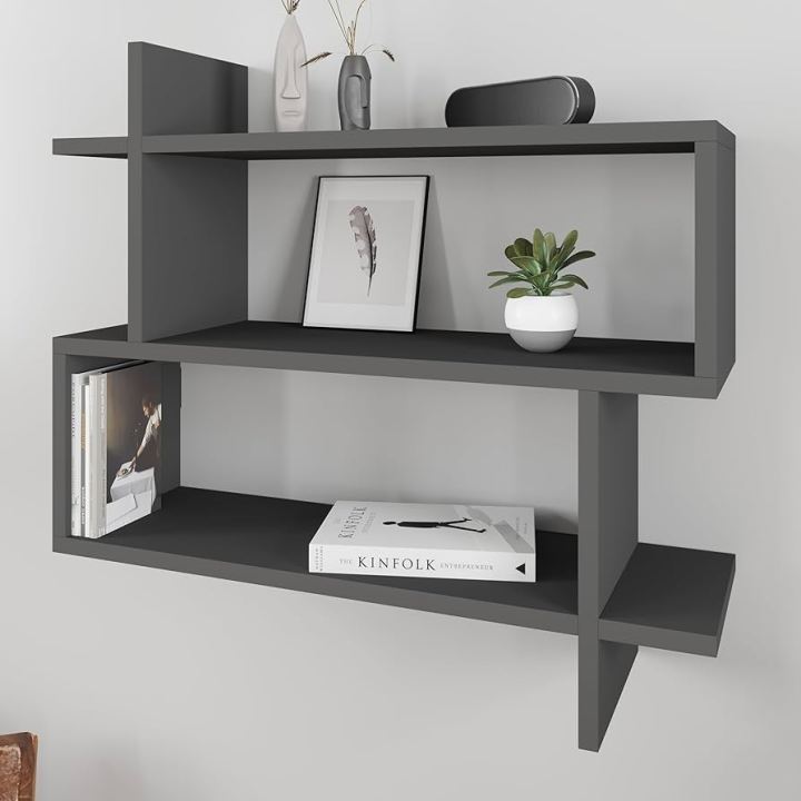New Wooden Deocrative wall  shelf 3 layer HOCUS pocus Modern & minimilistic wall rack , book Rack, tropy rack, certificate Rack