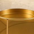 XHHDQES Gold Metal Makeup Organizer Shelf Storage Basket Round Wire Vanity Organizer Rack for Dresser Bathroom 21x9.5cm. 