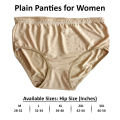 Panty for Women Cotton Made Panties for Ladies Plain Underwear for Specific Periods and Casual Wear Undergarments in Black and Skin Color. 