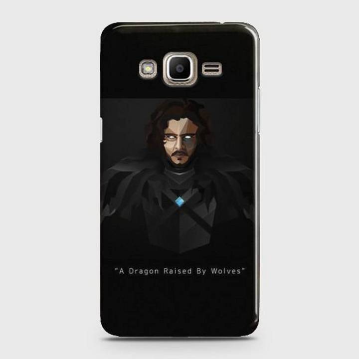 Samsung Grand Prime Cover - SkinLee HQ Hard Case - Jon Snow A Dragon Raised By Wolves - SKINLEE-600-1-36-22