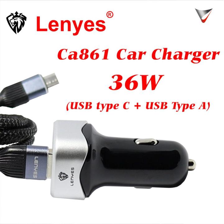 LENYES%20CA861%20Car%20Charger%2036W%20(USB%20type%20C%20+%20USB%20Type%20A)%20-%20Image%202