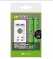 GP ReCyKo Rechargeable AA Cells with USB Charger (1000 mAh) (Pack of 4 Cells). 