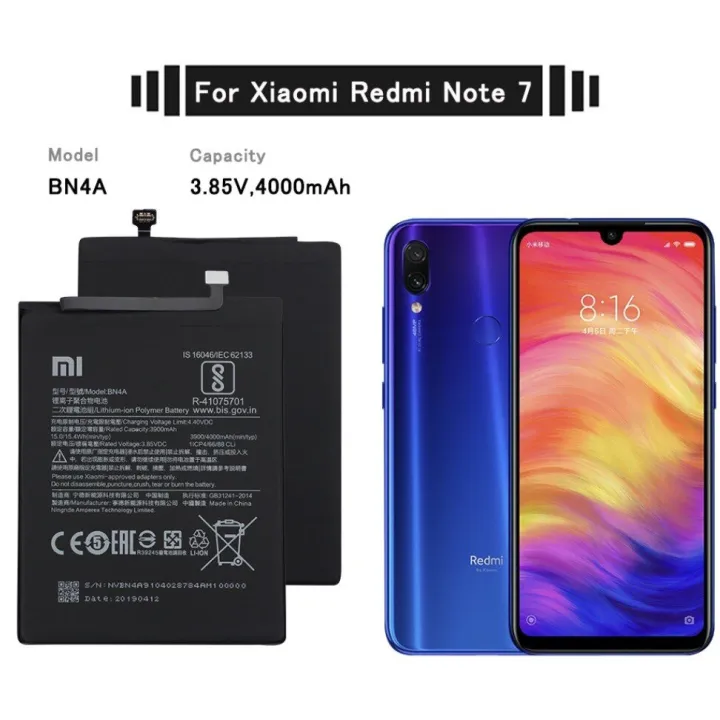 Xiaomi%20Redmi%20Note%207%20/%20Note%207%20Pro%20Battery%20Replacement%20BN4A%20Battery%20with%204000mAhCapacity-Black%20-%20Image%202