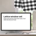 Buffalo Plaid Valances for Kitchen Farmhouse Check Plaid Valances for Window Treatment Decor (Black and White). 