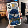 Hontinga for Redmi Note 11 Pro 4G 5G Redmi Note 12 Pro 4G Back Cover PU Leather Sun and Trees Phone Case Soft Silicone Edge Mobile Cover. 