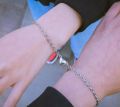 2 Pcs Magnetic Broken Heart Love Bracelet for Men and Women - 2pcs/Set Pair of Cuba Style Magnetic Chain Bracelet for Couples - Bracelet for Couples - Couple Bracelets - Korean Jewellery. 