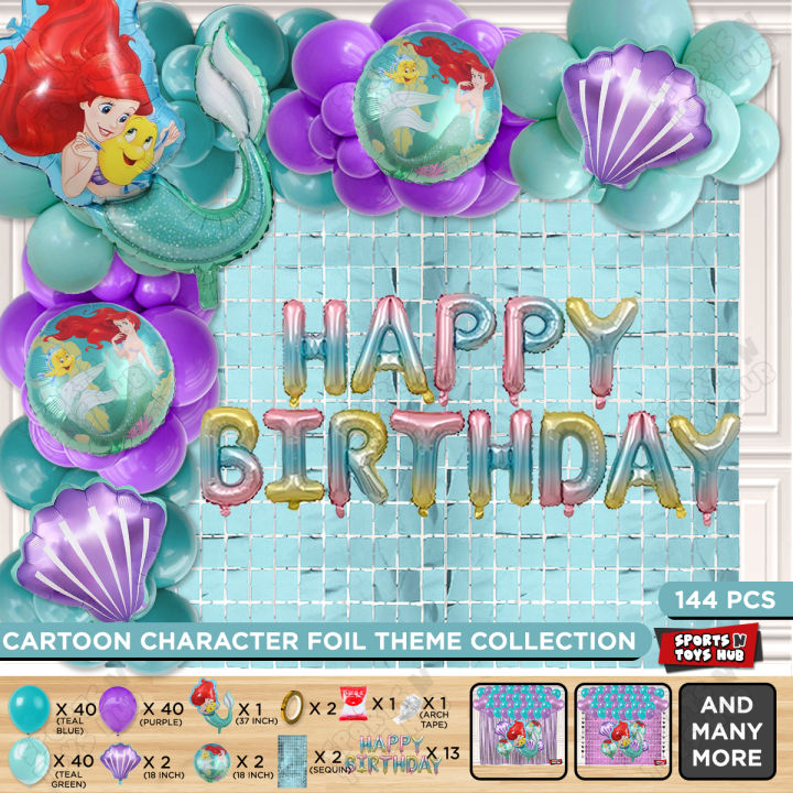 Ariel Cartoon Shape Foil Letter Arch Foil Balloons Theme Collection, Cursive Letter Latex baloon For Baby Birthday Celebration, Inflatable Party Supplies, Born Day, Baby Shower Kids, Boy's & Girl's : mdAuKBoS