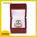Trendiq Championship Keepsake Football Championship Ring Necklace Bracelet Set Winner Trophy Award Ring for Football League Fans Double-plated with Cubic Zirconia Favorite Platinum Plated Ring. 