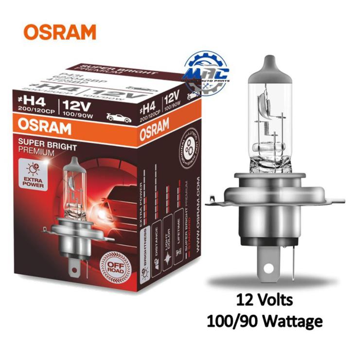 H4 Osram Super Bright 90/100Watts - Rallye Series Bulbs - Germany Made