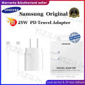 【MigaPlaza】 Samsung Travel Charger Adapter Original 25W PD Fast Charger Adapter Whit USB-C to USB-C Cable For S20 Note 10 10+【 EP-TA800XBEGGB】. 