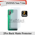 2 Pcs Set - Infinix Note 7 Lite Matte Back Protector. 