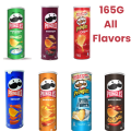 Pringles Chips 165 Gram Box in All Flavors (Get Any One) – Delicious Pringles Chips Original, BBQ, Paprika, Salt & Vinegar, Sour Cream & Onion, Hot & Spicy, and Bursting Ketchup. 
