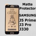Samsung Galaxy J5 Prime _ J3 Pro _ J330 Ceramic Matte Protector for PUBG Gaming Unbreakable Antishock Hybrid film 9D/11D/21D Fiber Nano Sheet. 